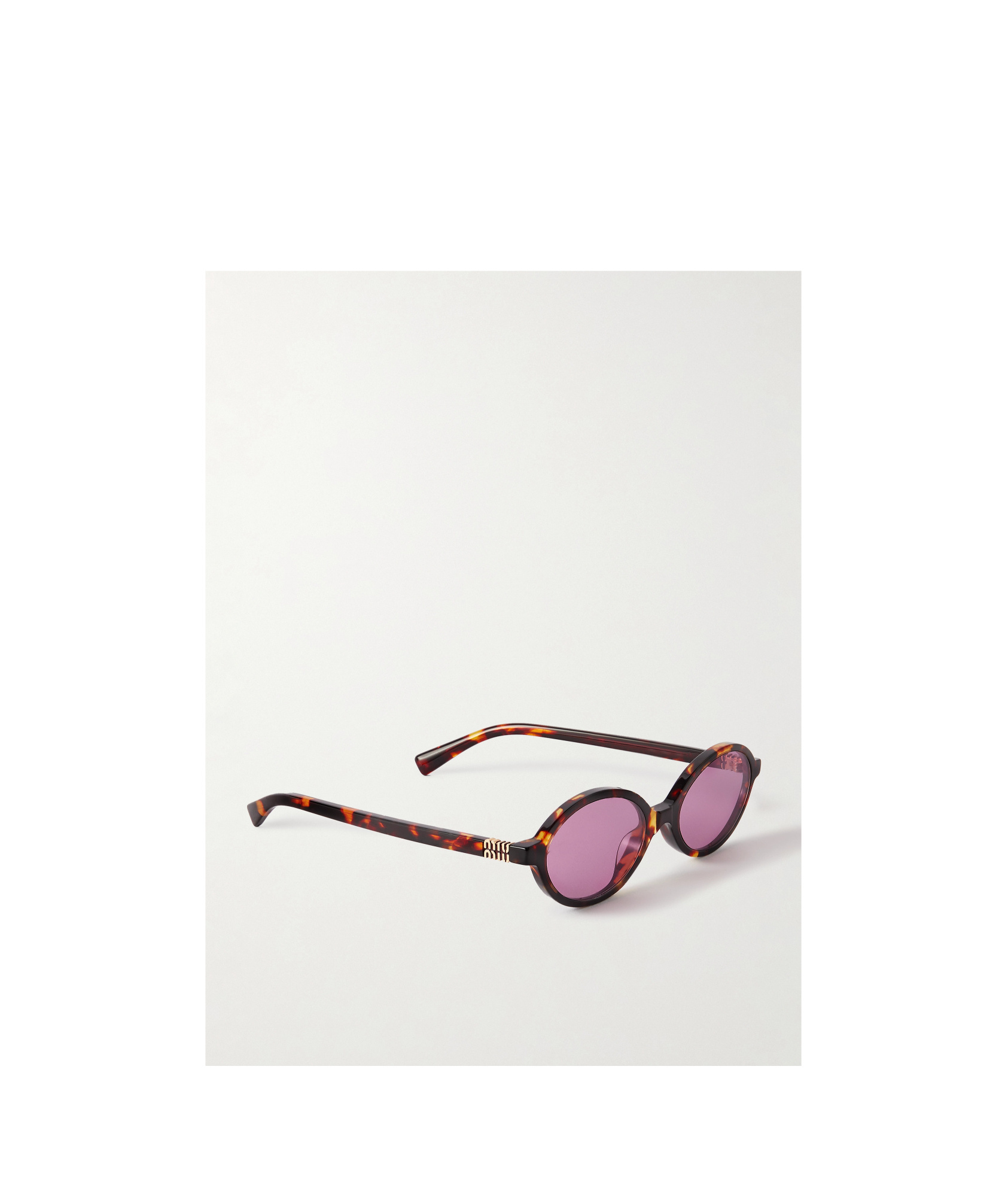 Miu Miu Oval Frame Sunglasses In Pink
