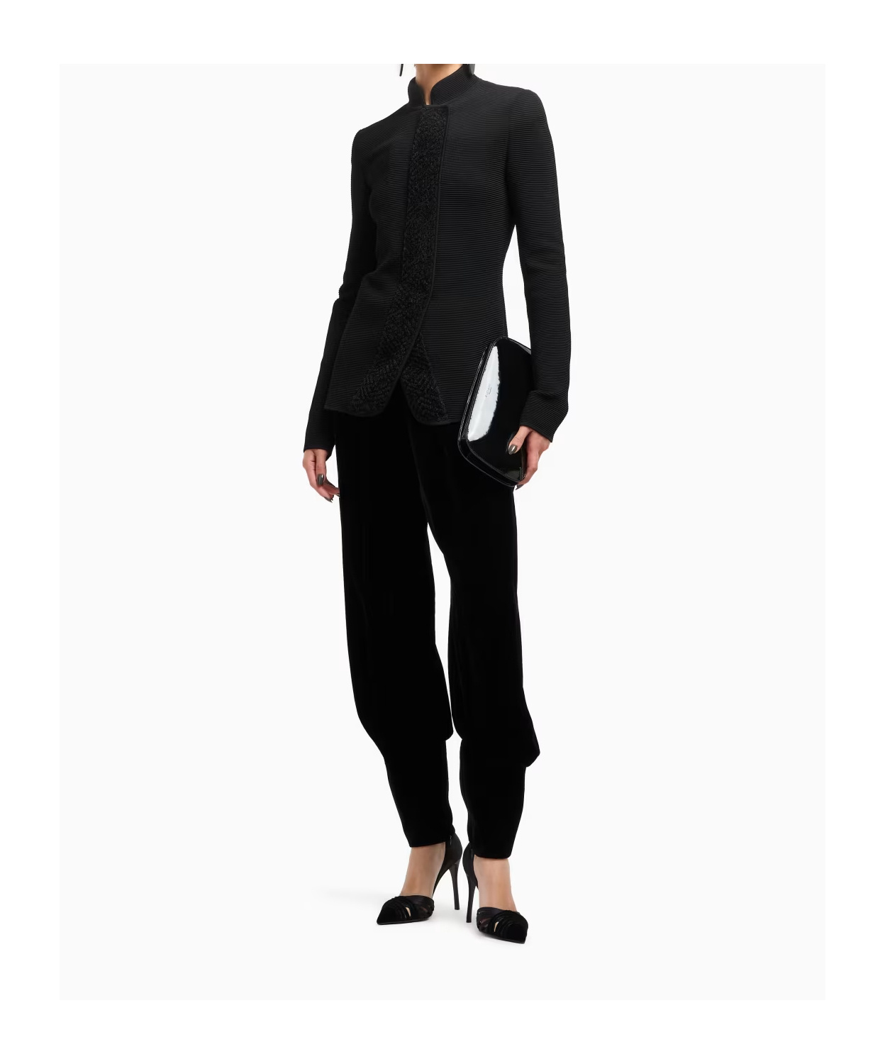 Giorgio Armani Long-sleeved Casual Jacket In Black