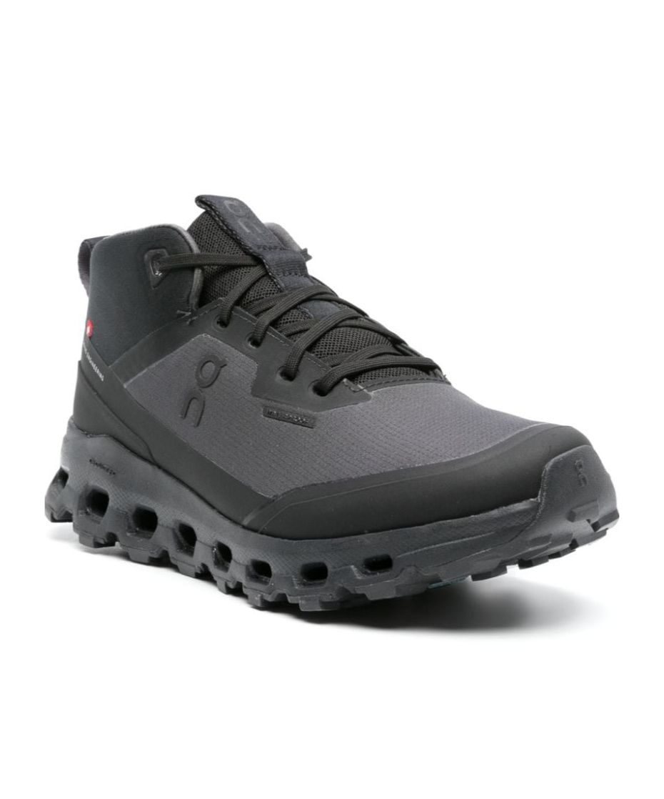 On Running Cloudroam Waterproof Panelled Ankle Sneakers In Black