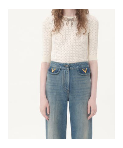 Valentino Embroidered Cotton Top