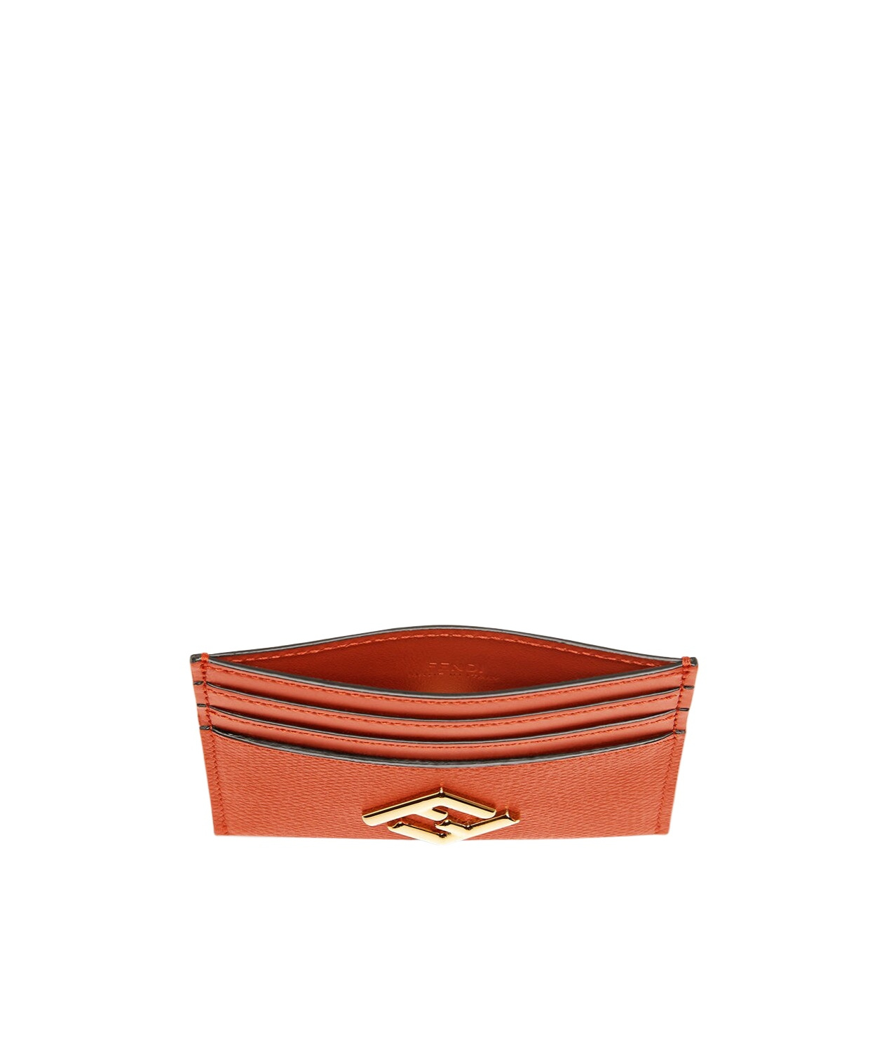 Fendi `ff Diamonds` Card Case In Red