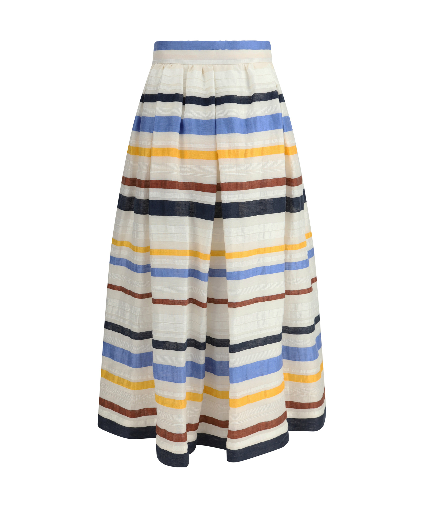 Sara Roka Striped Long Skirt In Multicolor