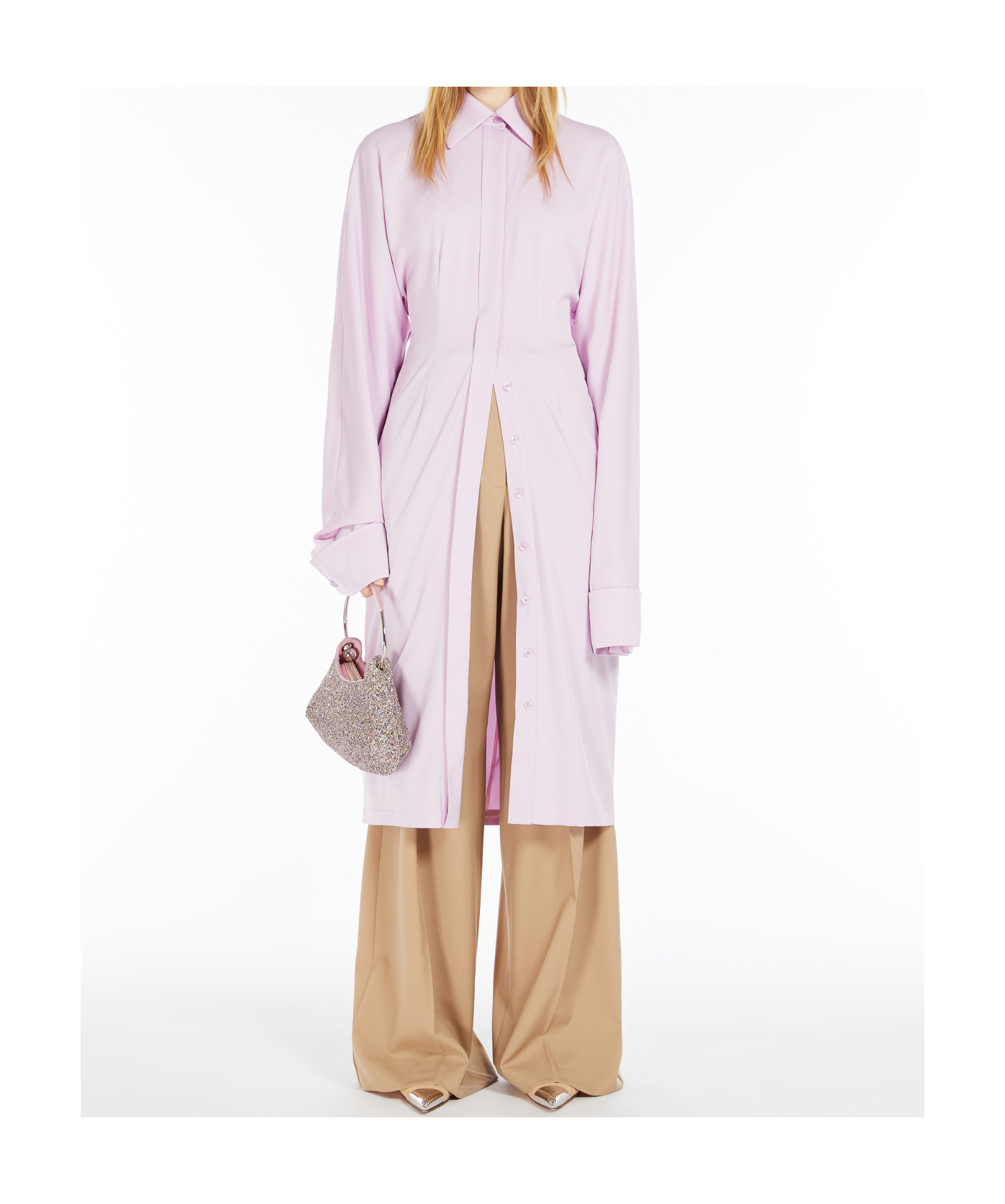 Sportmax Woman Pants Camel Size 10 Virgin Wool In Nude