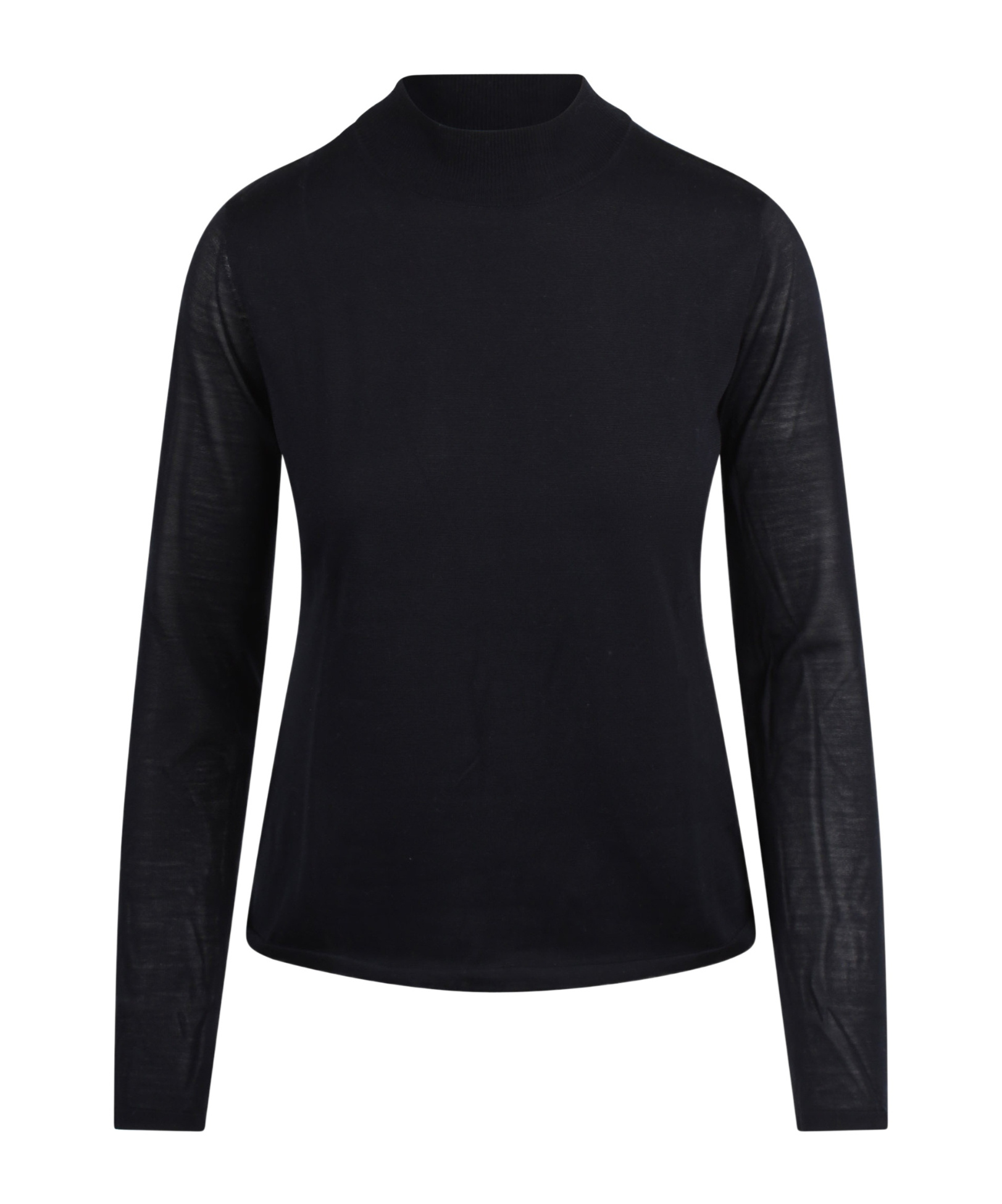 Max Mara Mock-neck Knitted Jumper In Black