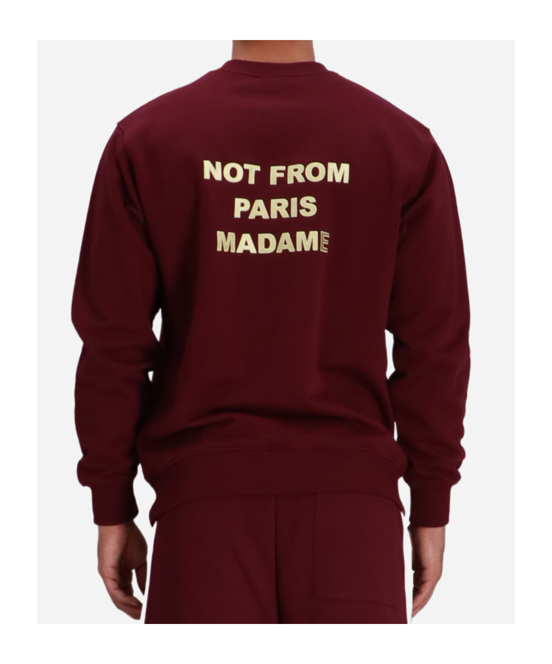 Drôle De Monsieur Drole De Monsieur Sweatshirt Not From Paris Madame In Burgundy