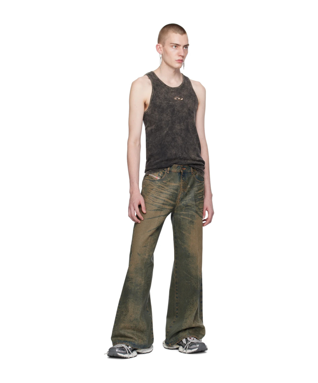 Diesel Belt-belt Loop Pocket Jeans In Black