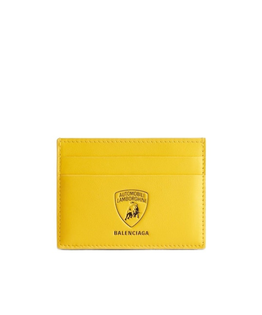 Balenciaga Men's Automobili Lamborghini Card Holder In Yellow