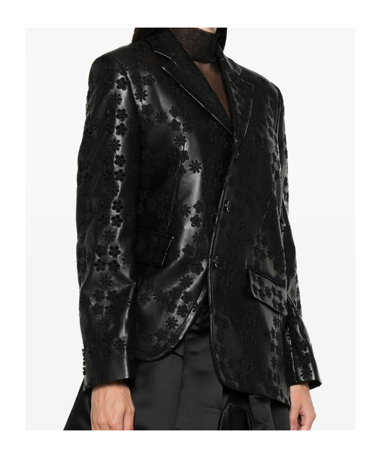 Shop Comme Des Garçons Asymmetric Blazer In Black