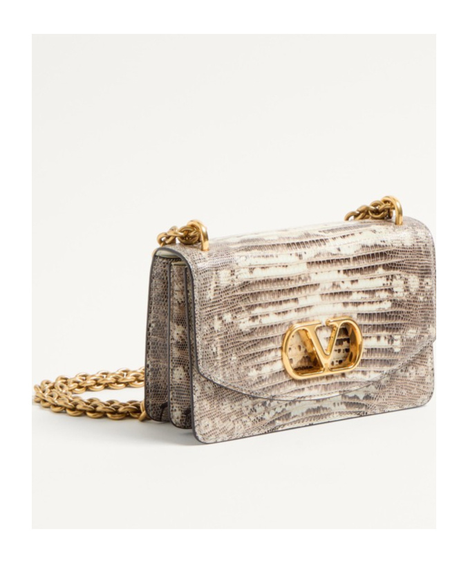 Valentino Small Flip Shoulder Bag In Nude
