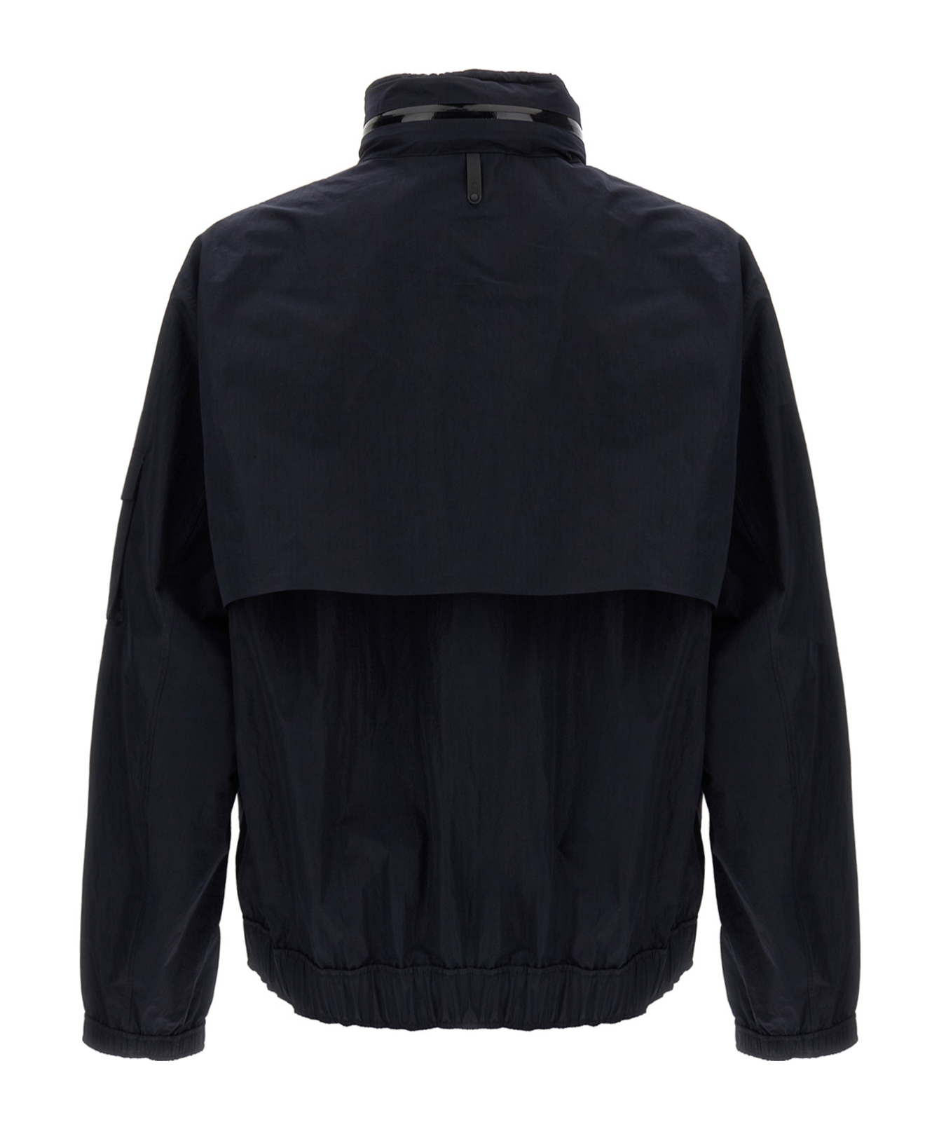 Mackage Midnight Blue Jacket With Detachable Overlay Panel In Black
