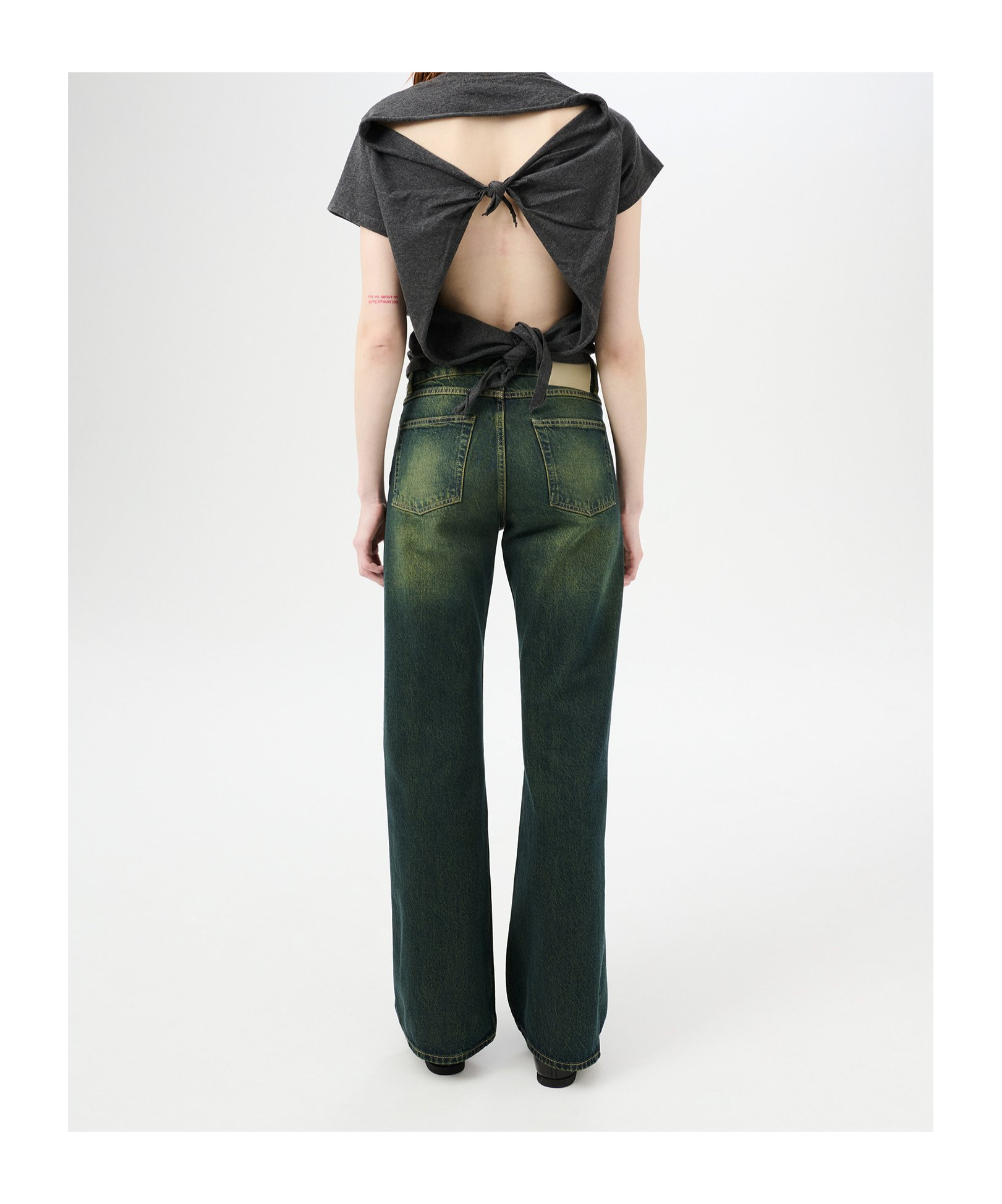 Our Legacy Women S Boot Cut Jeans Malibu Sand Wash In Green