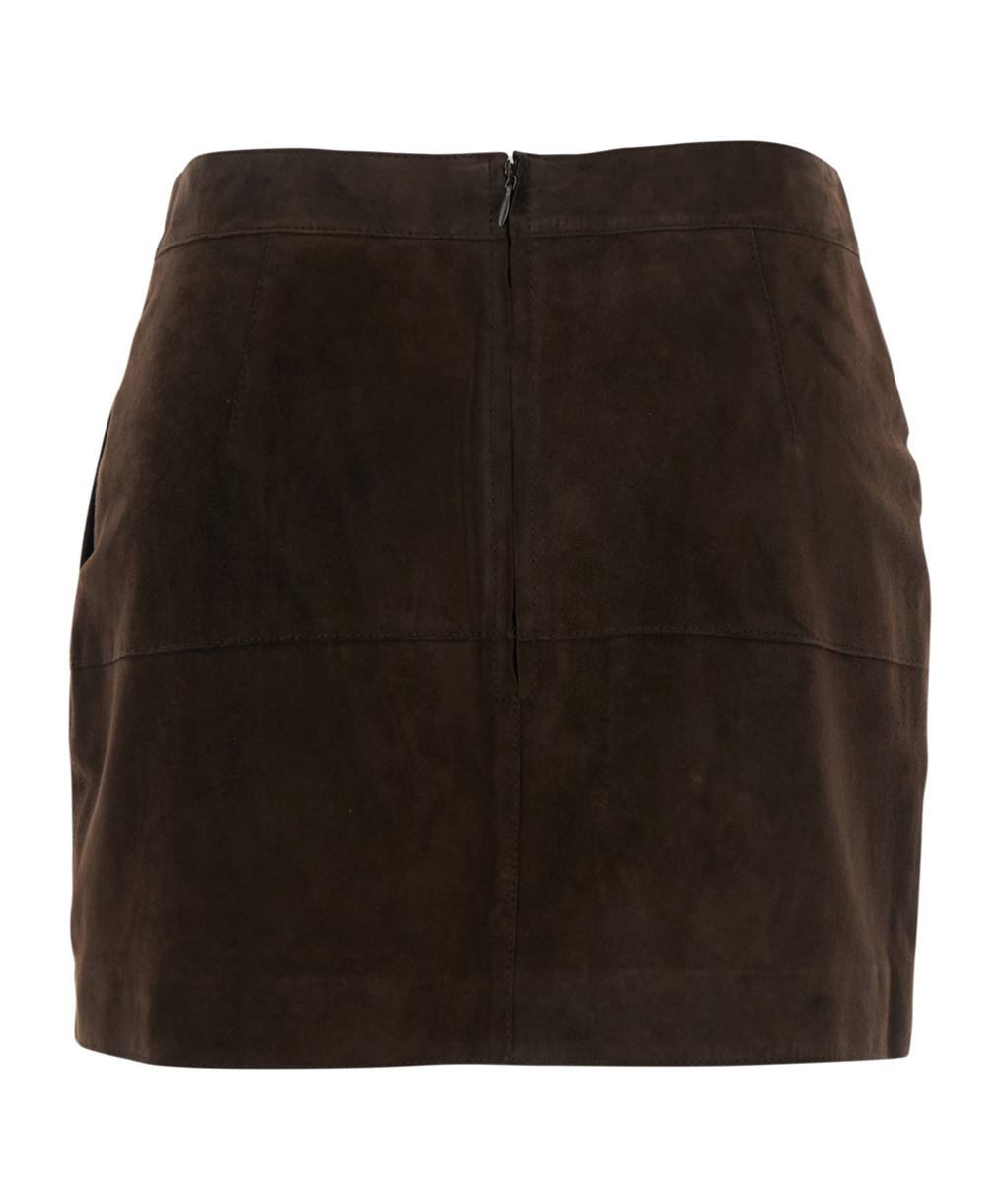 Shop P.a.r.o.s.h Suede Mini Skirt