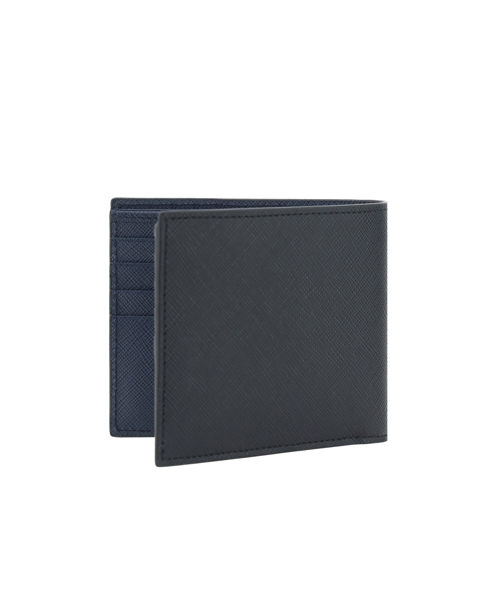Prada Saffiano Leather Wallet In Black