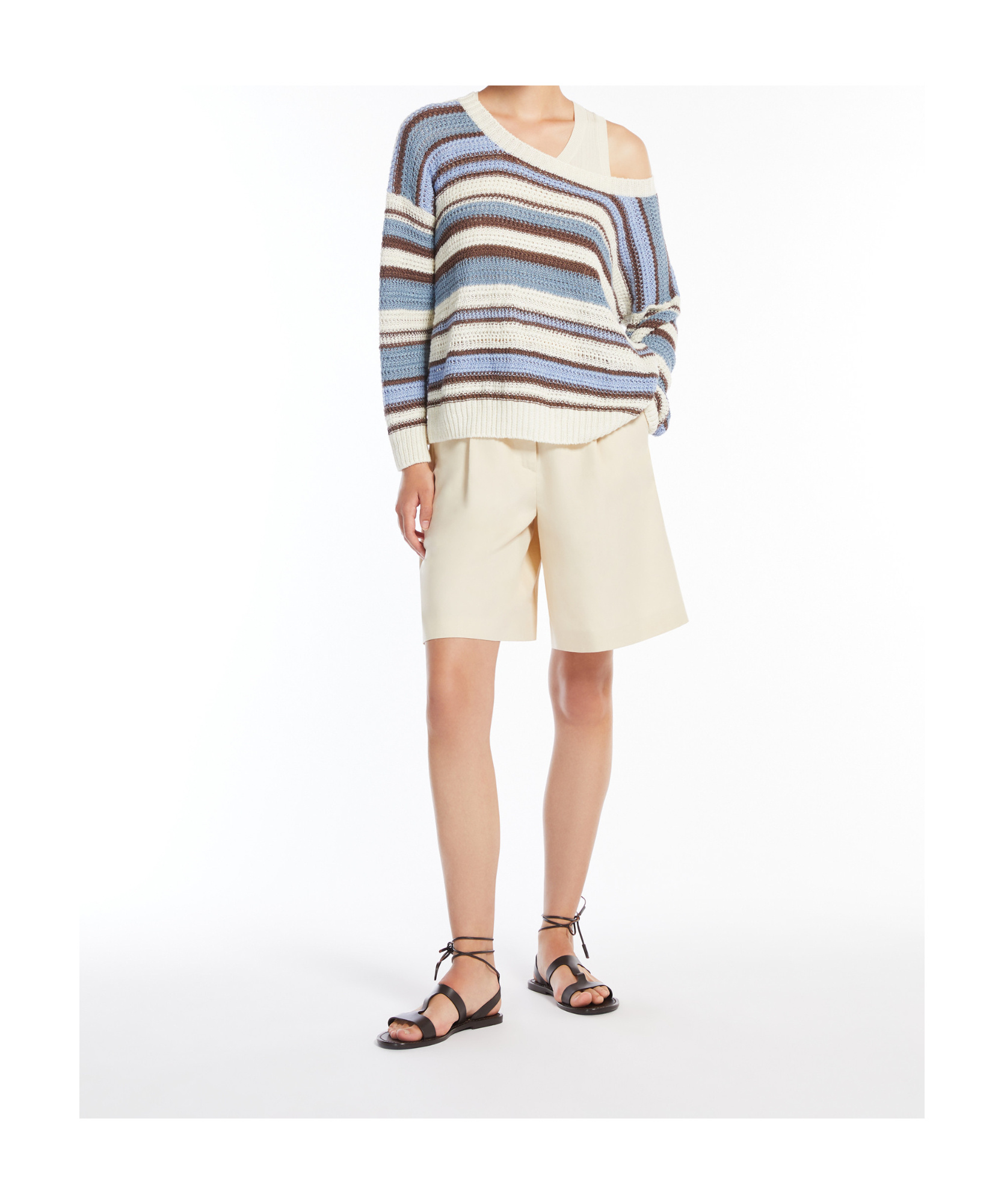 Weekend Max Mara Long Sleeve Sweater In Multicolor