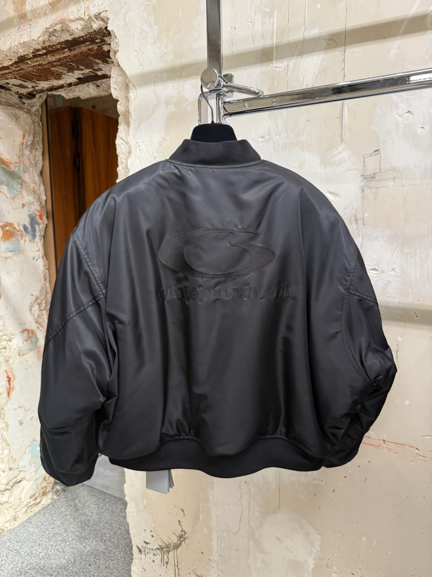 Balenciaga Bomber Jacket In Black