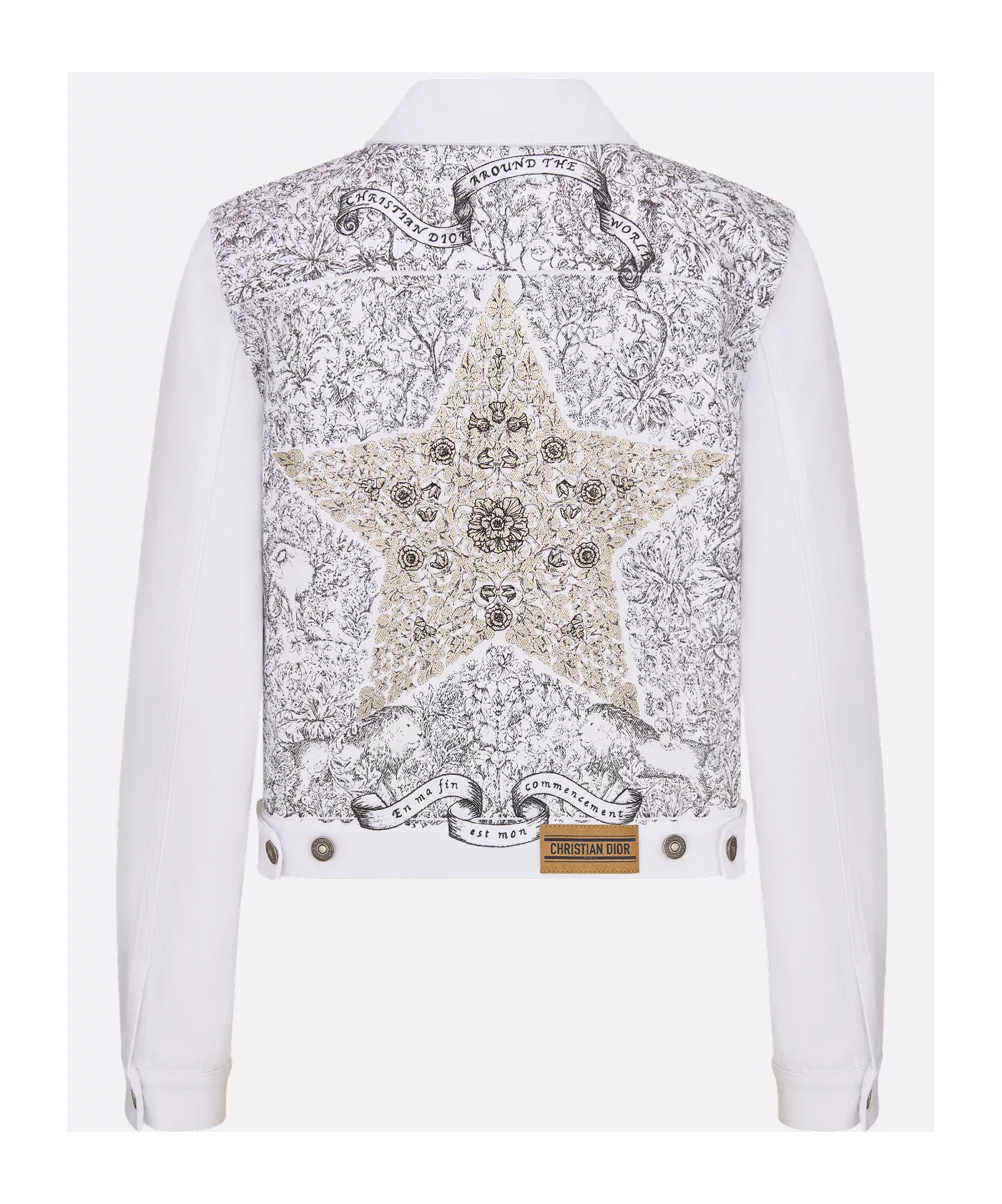 Dior Long Sleeve Casual Jacket In White