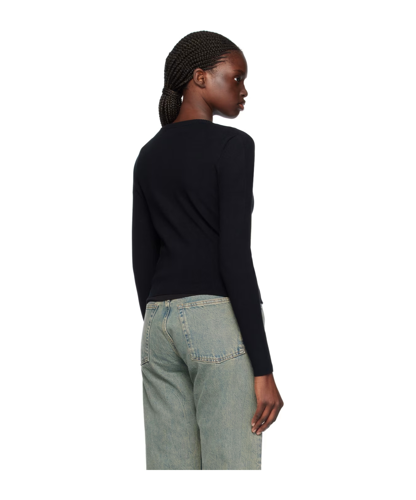 Marine Serre Core Knit Cardigan In Black