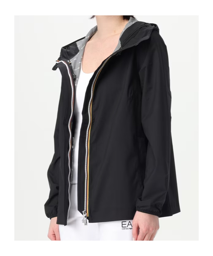 K-way Madalina Bonded Jersey Jacket In Black
