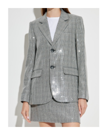 Zadig & Voltaire Sequined Blazer In Gray
