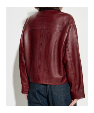 Rag & Bone Lapel Long-sleeved Leather Jacket In Red