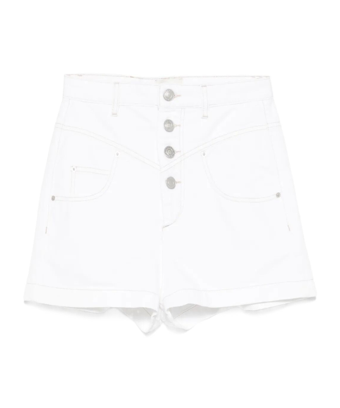 Isabel Marant Belt-loop Shorts In White