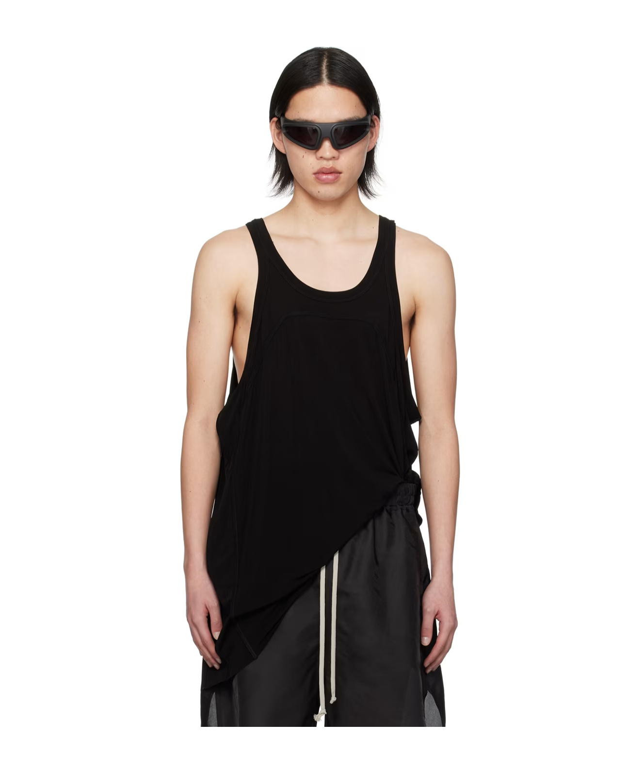 Rick Owens Runaway Cunt Tank Top In Black