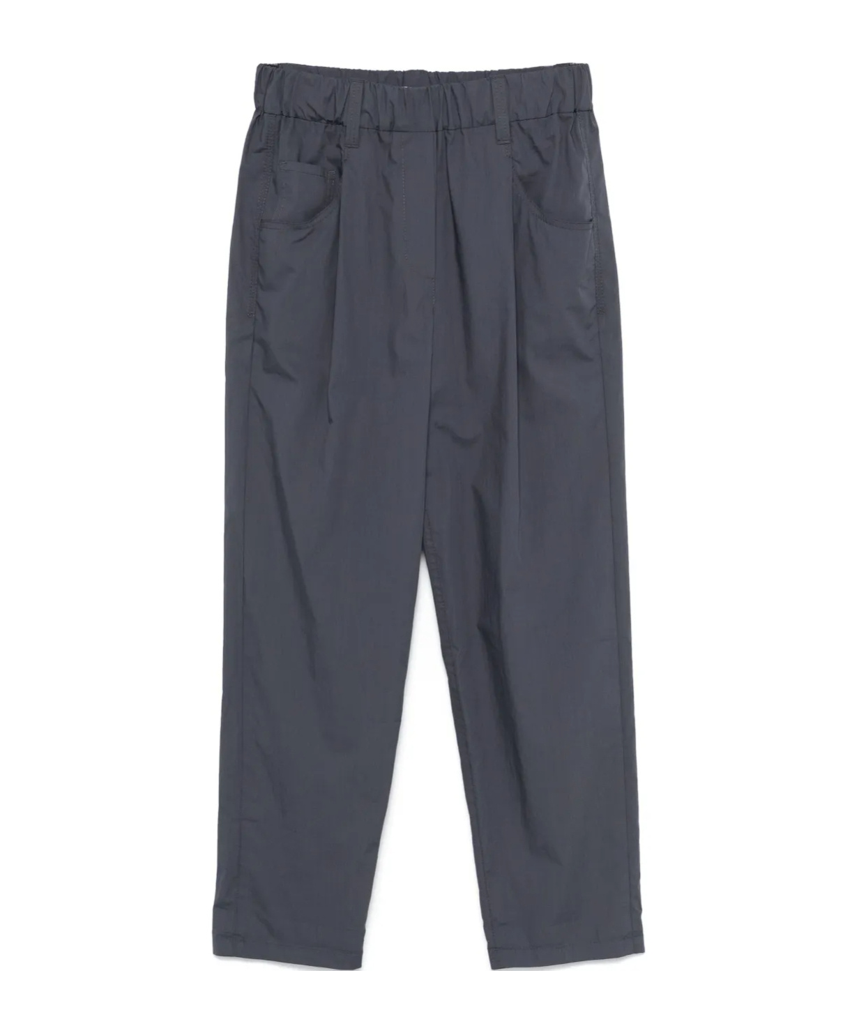 Brunello Cucinelli Track Five-pocket Trousers In Lightweight Poplin With Moniline In Black