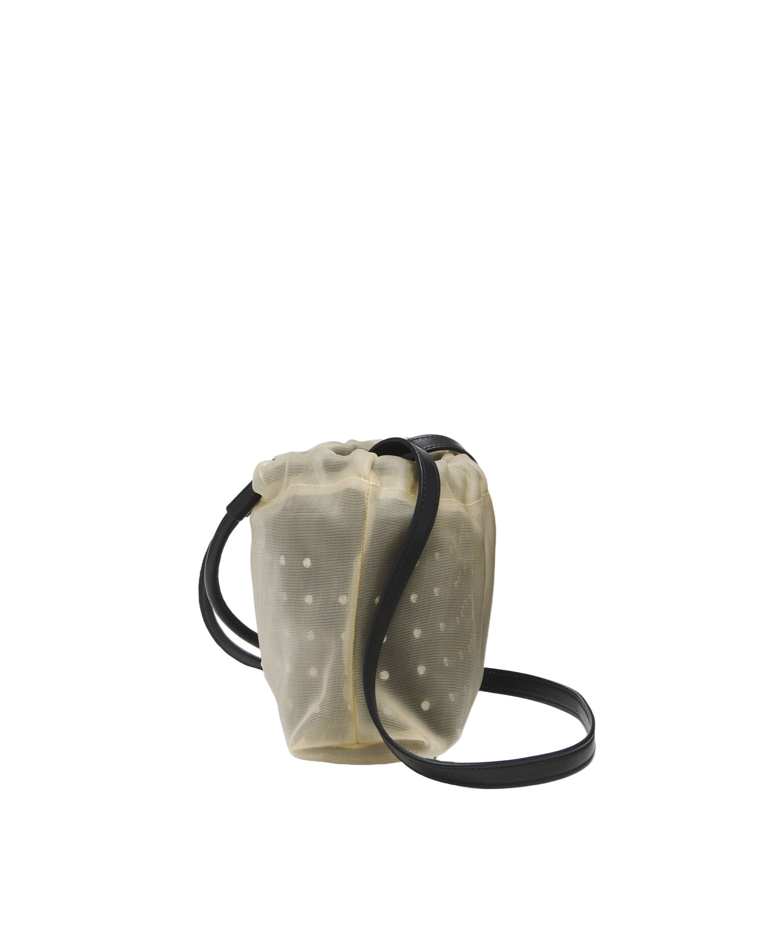 Alexander Mcqueen Women Two-tone Leather And Tulle Nebula Crossbody Bag In Black
