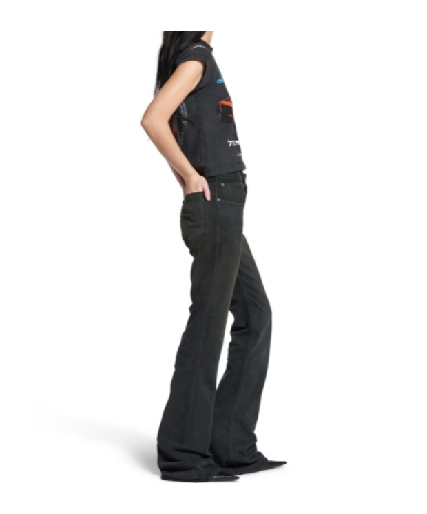 Balenciaga Bootcut Slim-fit Trousers In Animal Print