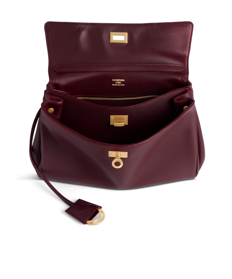 Balenciaga Women's Rodeo Small Handbag In Dkburgundy