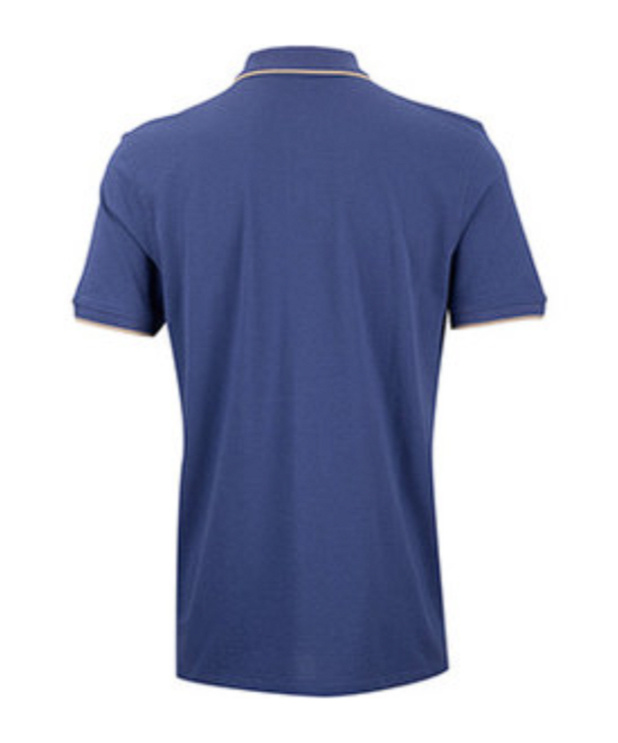 Paul Smith Logo Pattern Polo Shirt In Blue