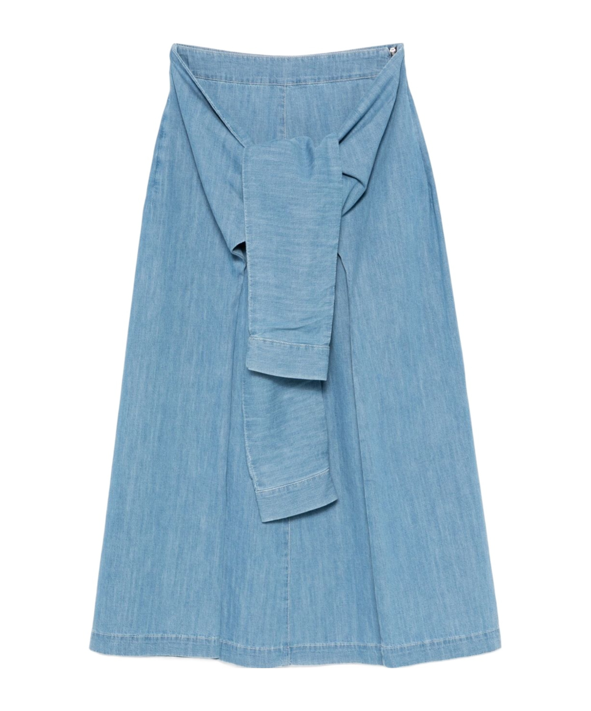 Shop Fabiana Filippi Belted Denim Skirt