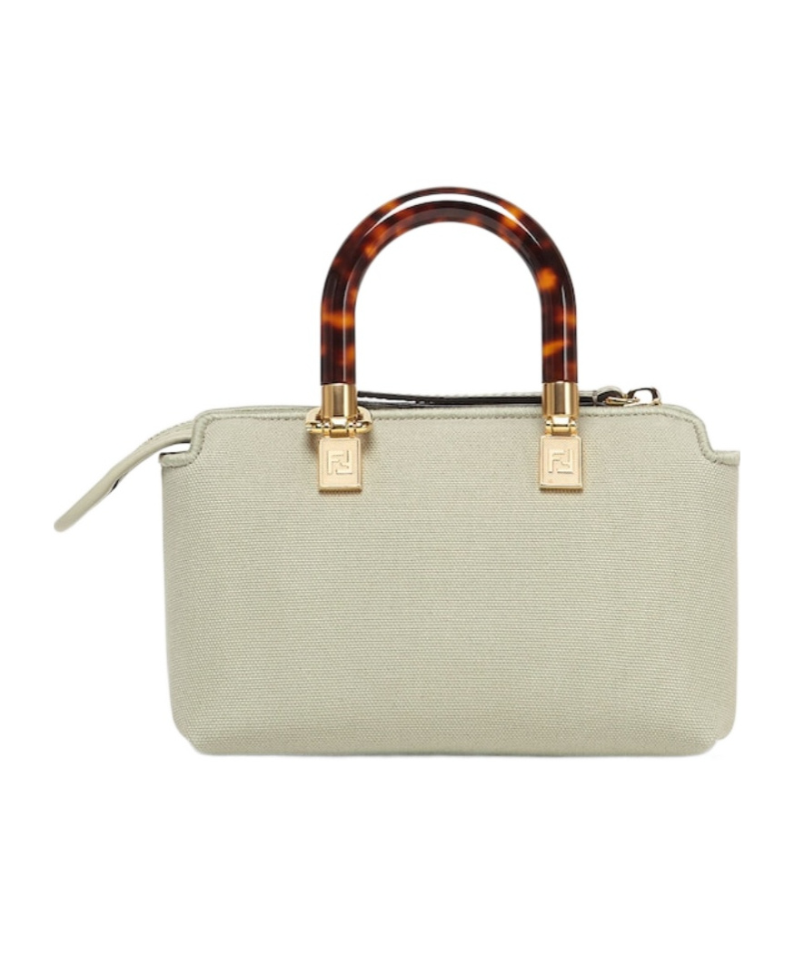 Fendi Logo Shoulder Bag In Green