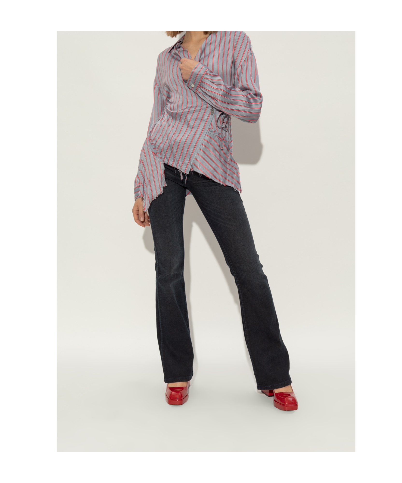 Nodaleto Square Toe High Heels In Red