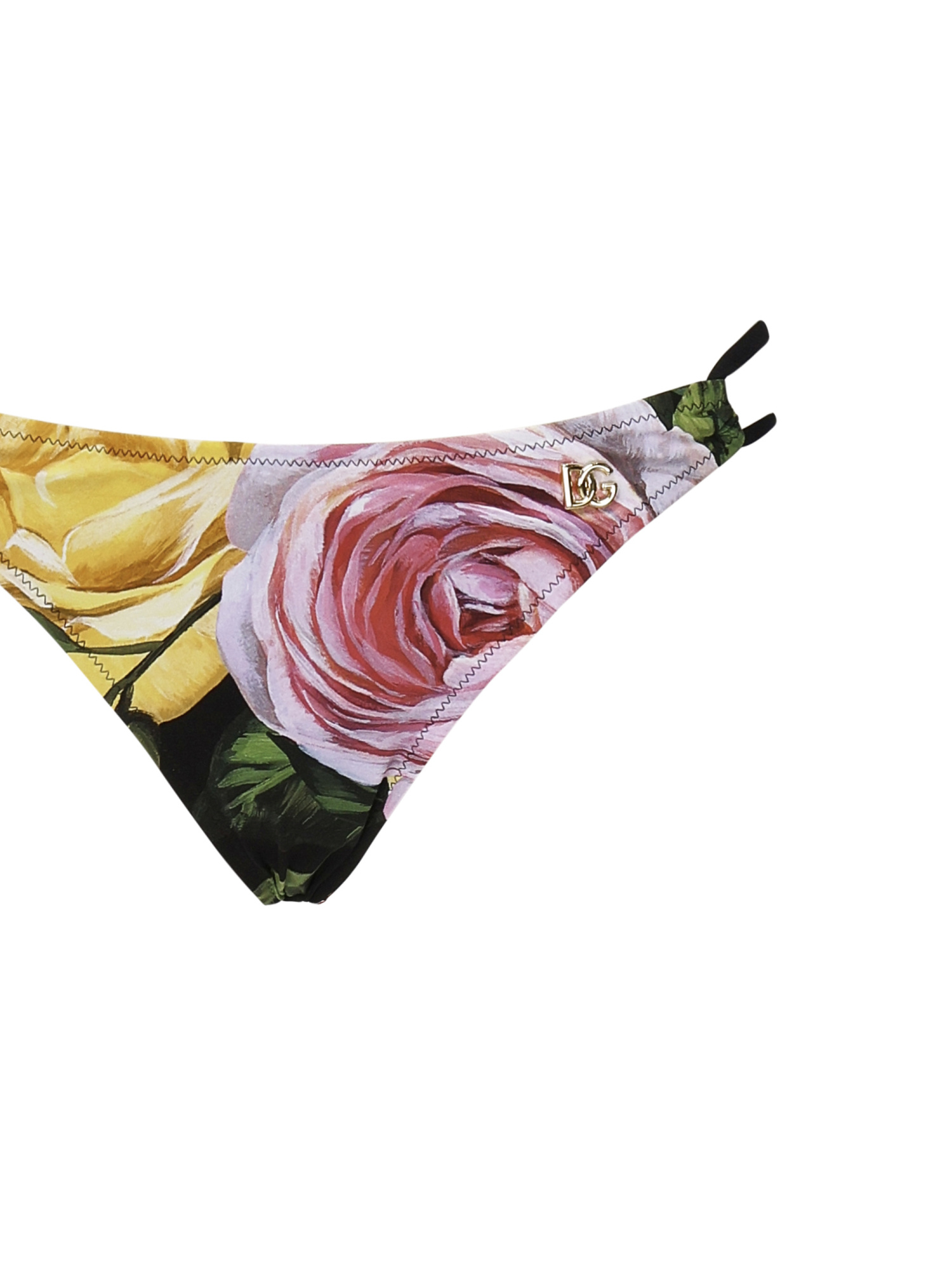 Dolce & Gabbana Dolce  Gabbana Floral Printed Logo Plaque Bikini Set In Multi