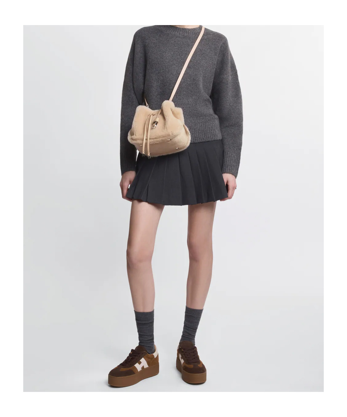 Hogan Hocket Bucket Bag In White