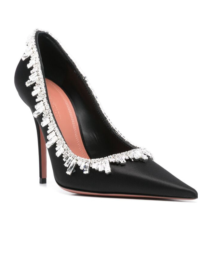 Amina Muaddi Stiletto Heels In Black