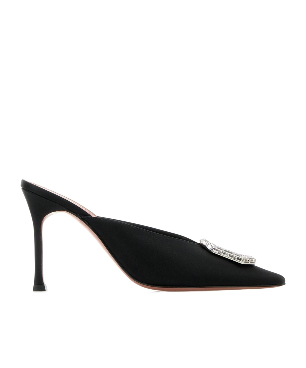Amina Muaddi Camelia Pointed-toe Embellished Mules In Black