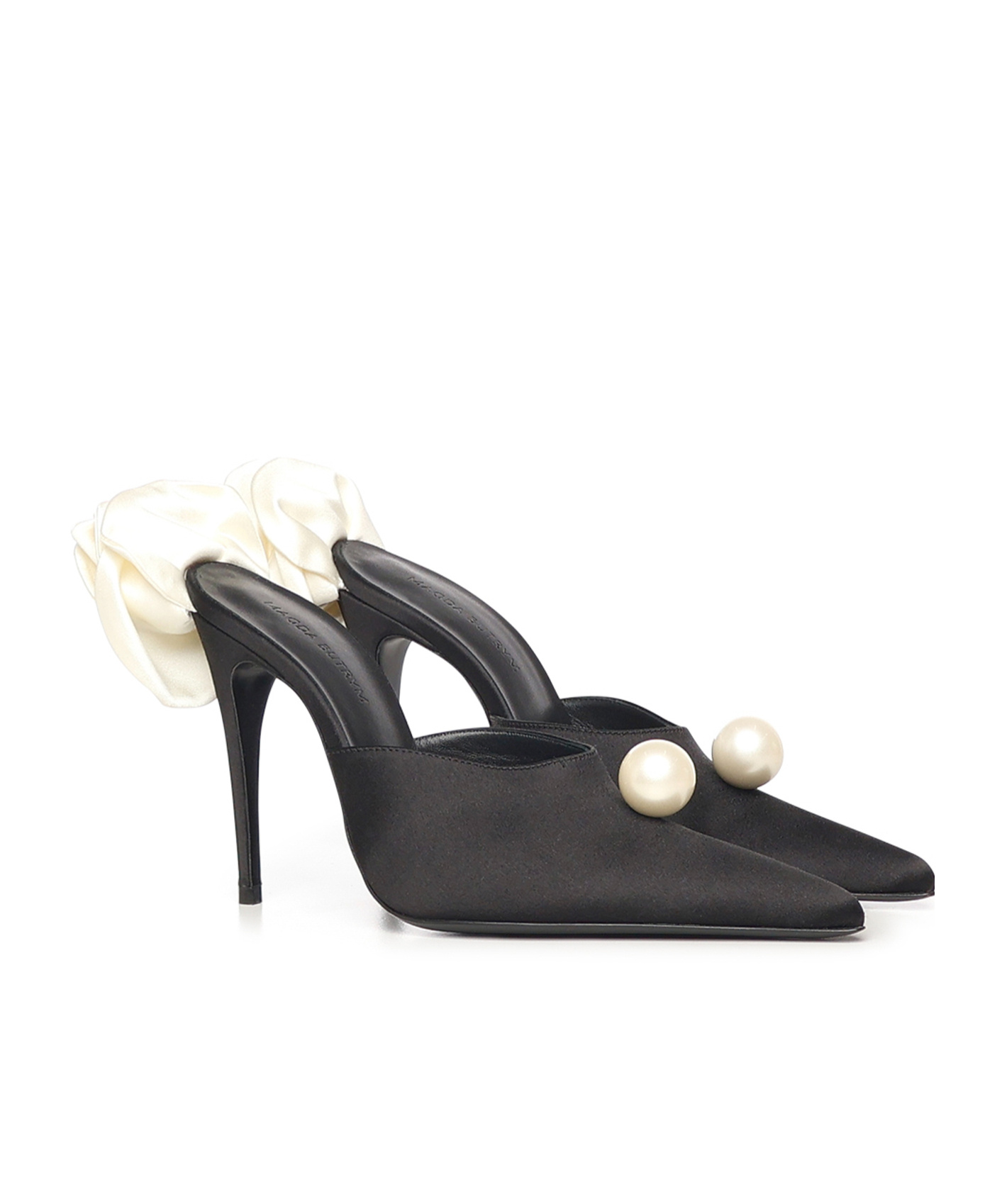 Magda Butrym Pearl-embellished Sandals In Black