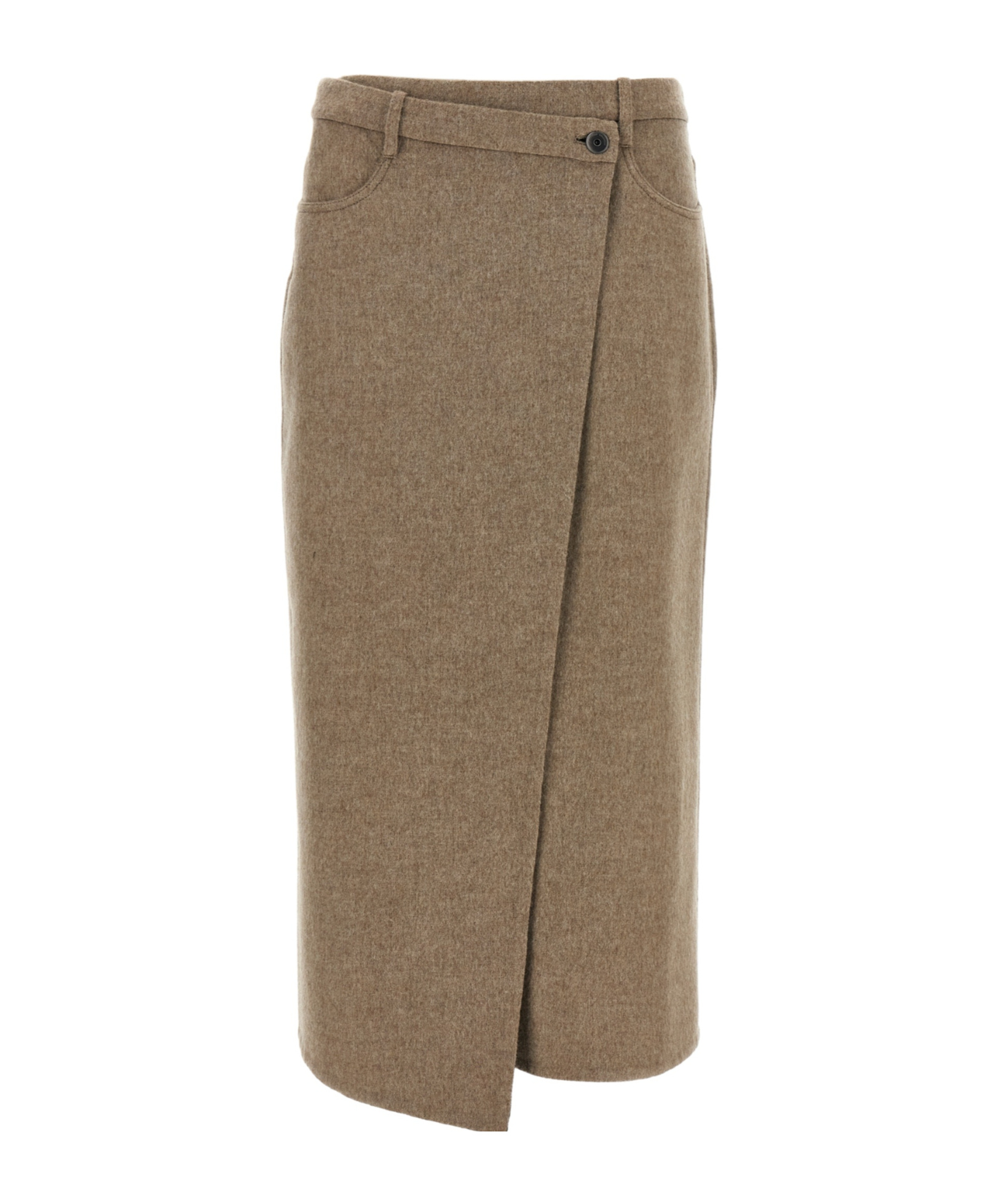 Brunello Cucinelli Wrapped Midi Skirt