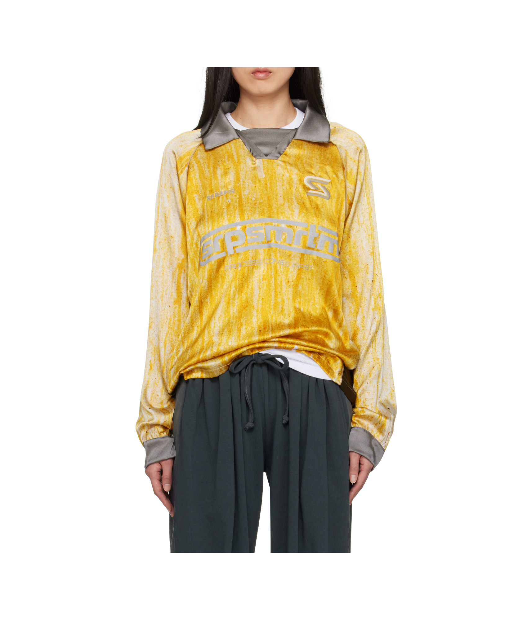 Serapis Drips Polo T-shirt In Yellow