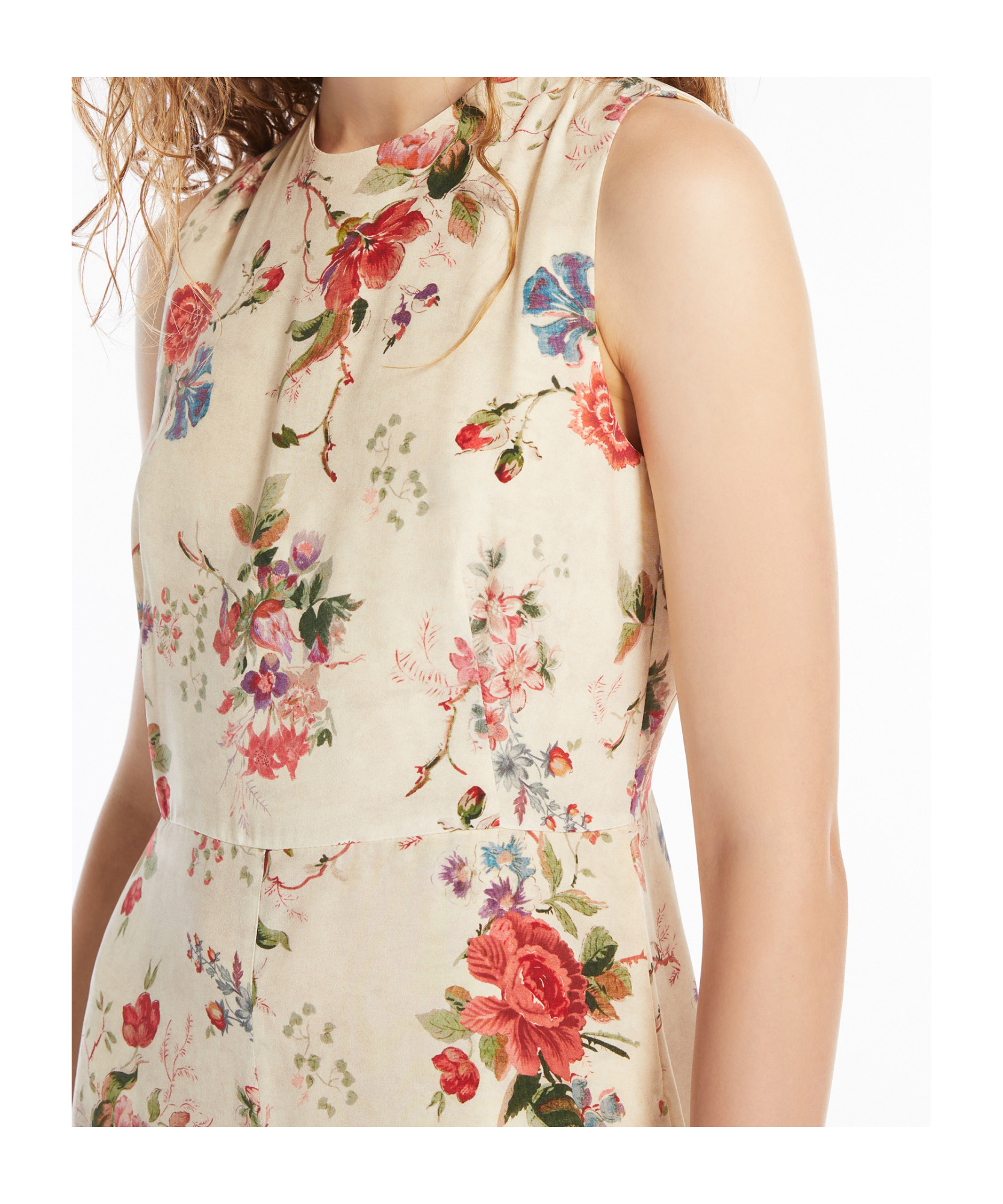 Weekend Max Mara Printed Crepe Ragusa Jumpsuit In Nude