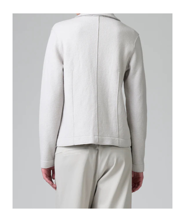 Transit Herringbone Pocket Cardigan In Gray
