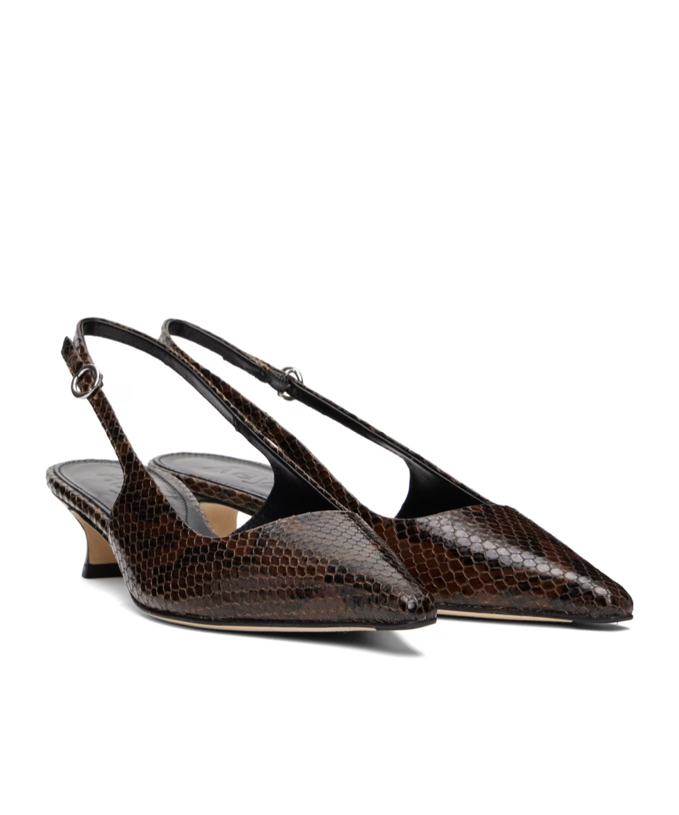 Aeyde Brown Catrina Heels In Black
