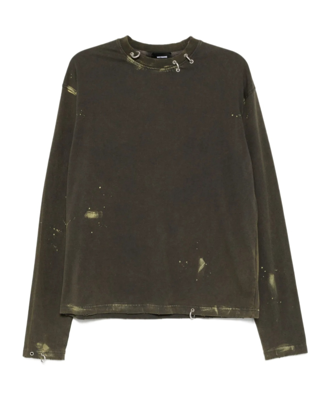 We11 Done Faded Effect T-shirt In Green
