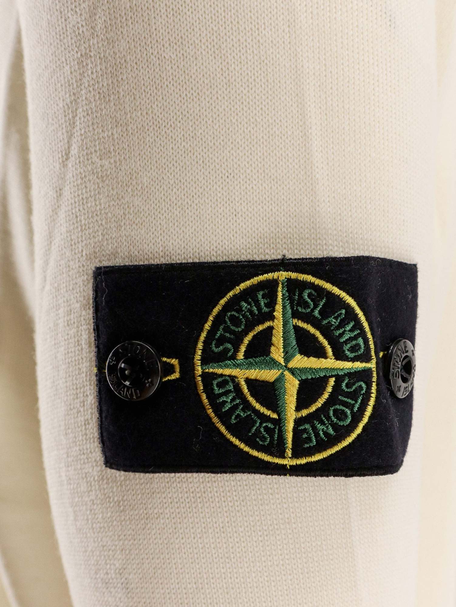 Stone Island 5100071 Patch-pocket Wool Sweater In White