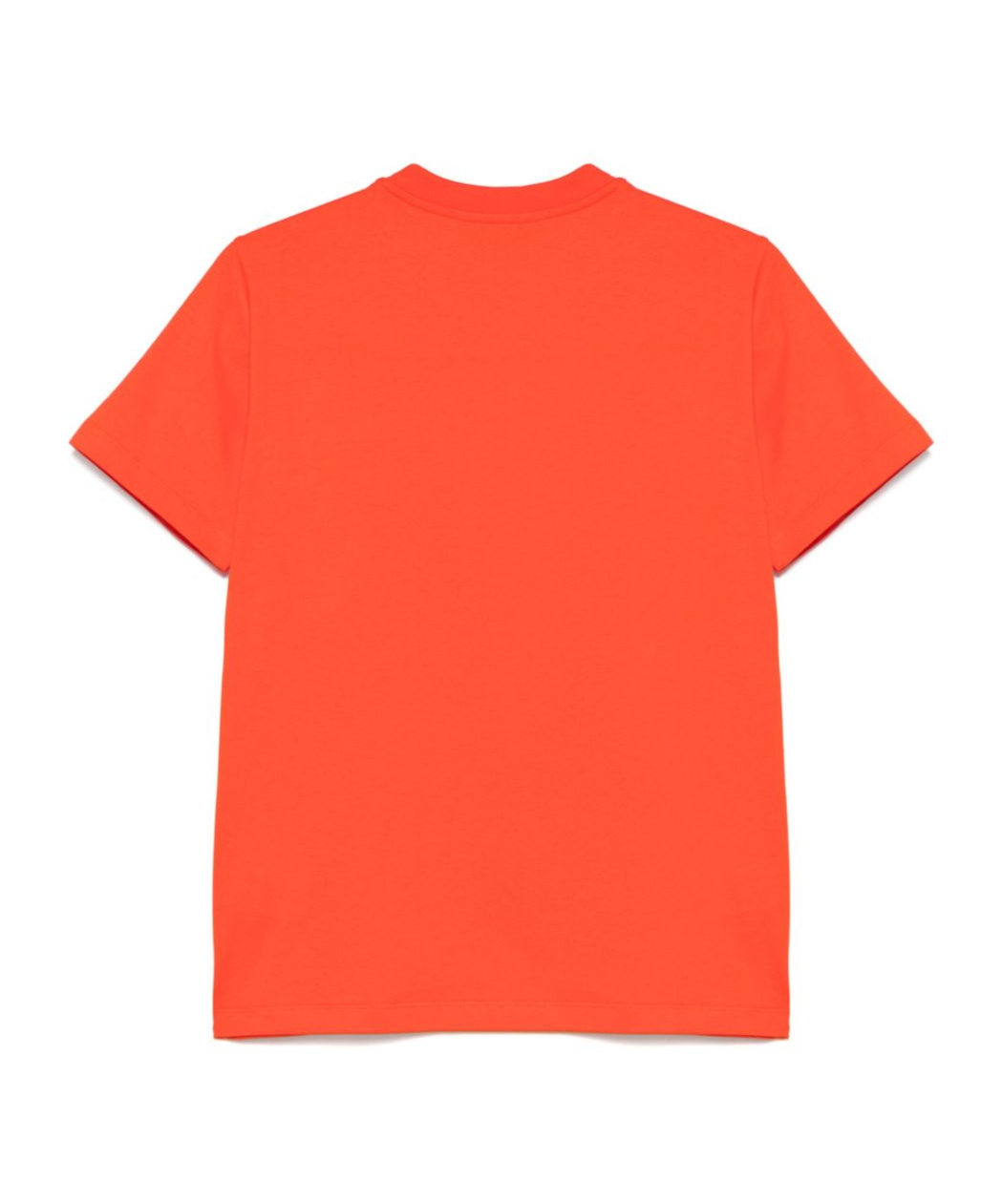 Msgm Red Cotton T-shirt With White Front Logo In Orange