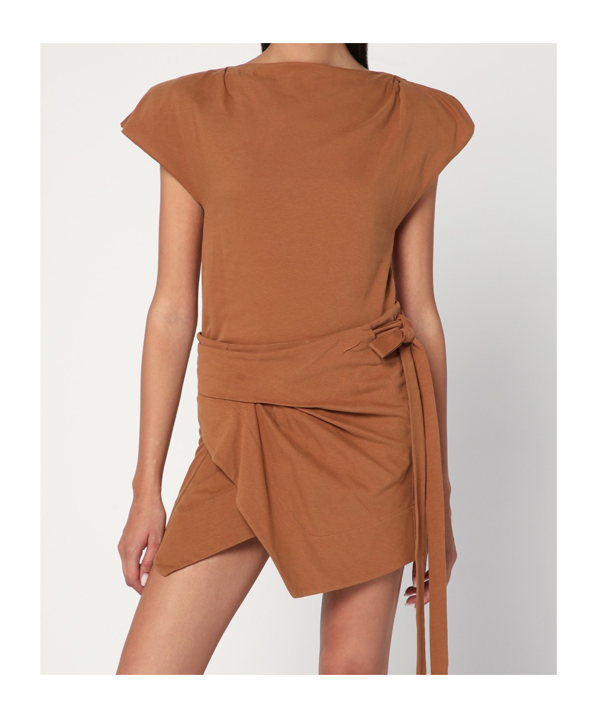 Isabel Marant Asymmetrical Sebani T-shirt In Caramel Colour Women In Brown