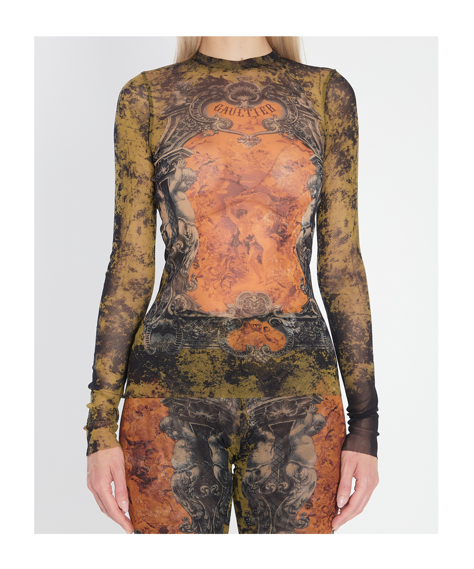 Jean Paul Gaultier Printed Tops In Multi