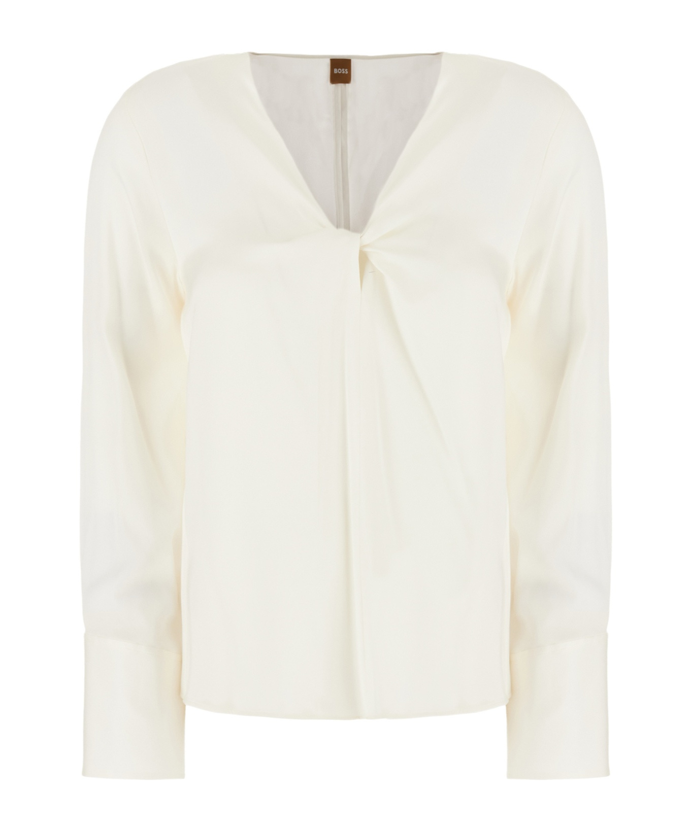 Hugo Boss Boss Ribbed Sweater In White